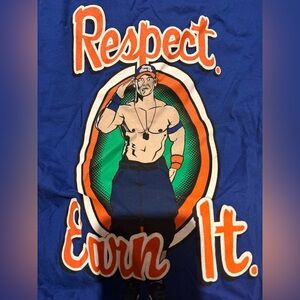 WWE John Cena Sz XL Authentic Blue T-Shirt Women’s